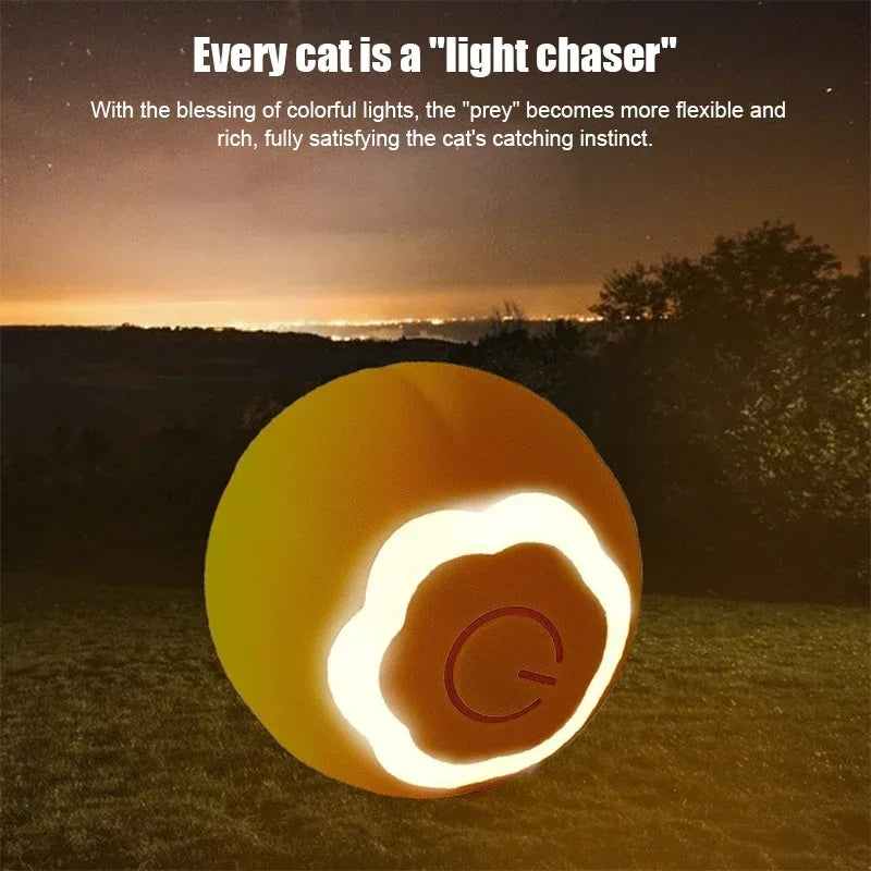 Smart Cat Toy Automatic Rolling Ball Interactive Electric Self-Moving Kitten Toy Indoor Cat Accessories