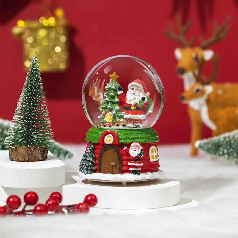 Christmas Gift for Girlfriend Musical Snow Globe with Snow Decorative Crystal Ball for Xmas Christmas Eve Birthday Valentine Day