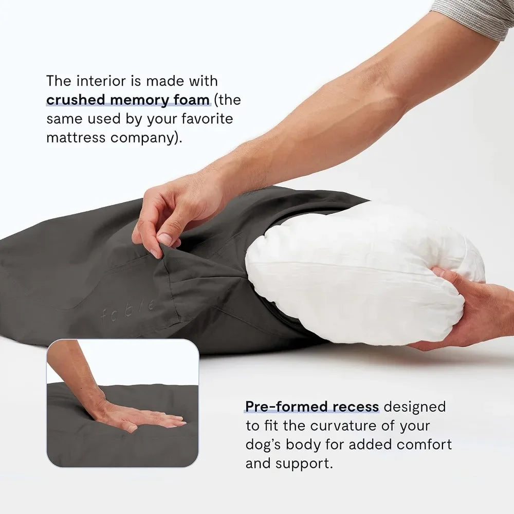 Big Dog Bed Extra Soft Dog Bed Minimalist Design Water Resistant Cushion for Large Dogs and Small Humans