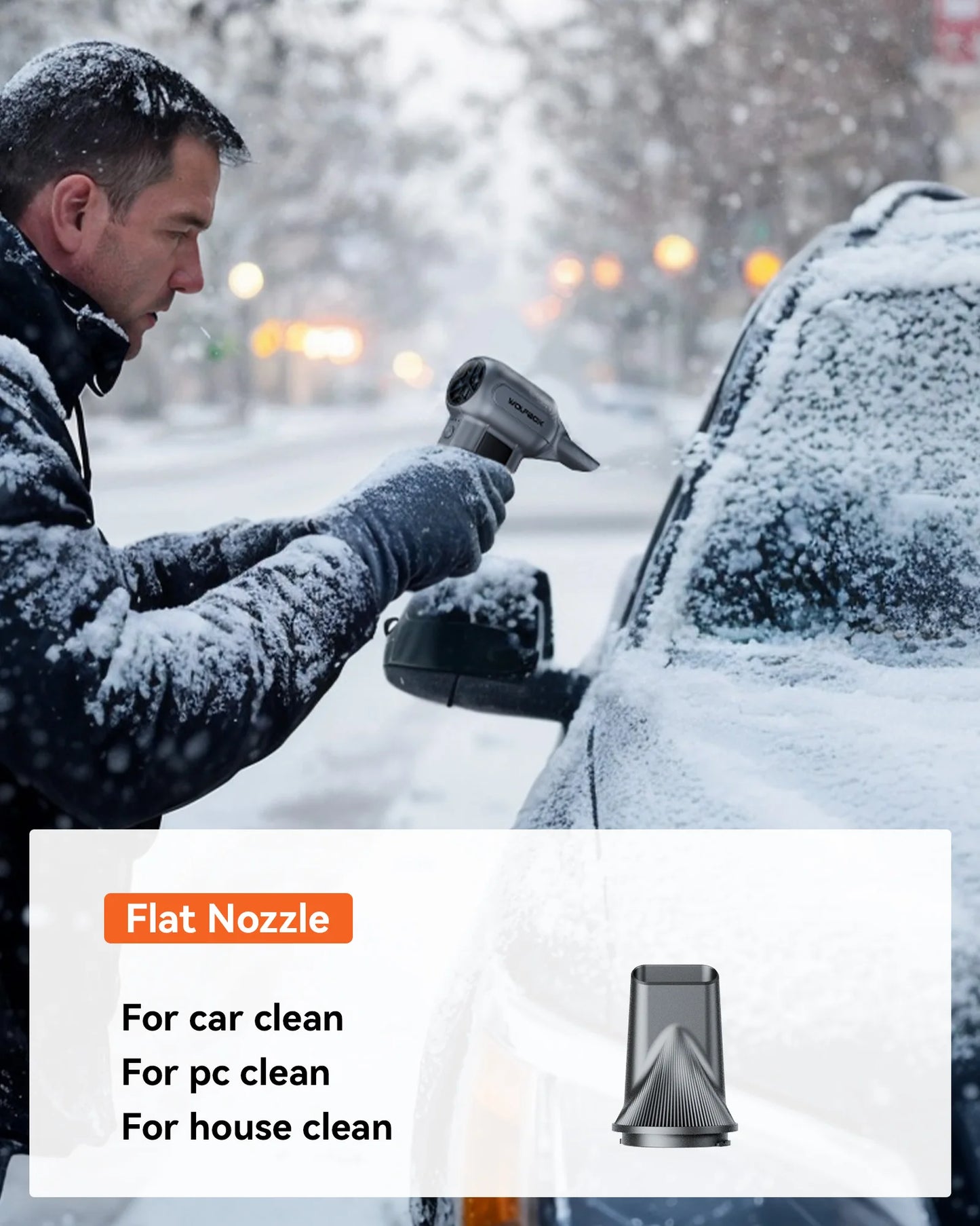 Wolfbox MF100 Compressed Air Duster 150000 RPM Super Power Electric Air Blower Rechargeable Long Life