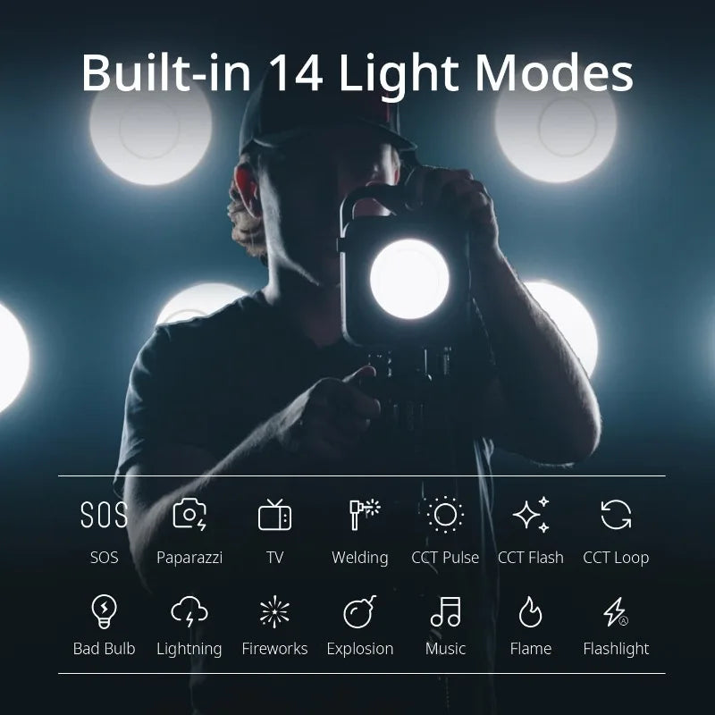 Zhiyun Molus G300 Official 300W LED Video Light Bowens Mount 500W Max Extreme Mode App Control Ultra Quiet COB Bi-Color Light