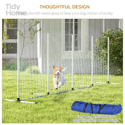 Dog Outdoor Exercise Training Set with Weave Poles Water Tube and Whistle for Pet Agility