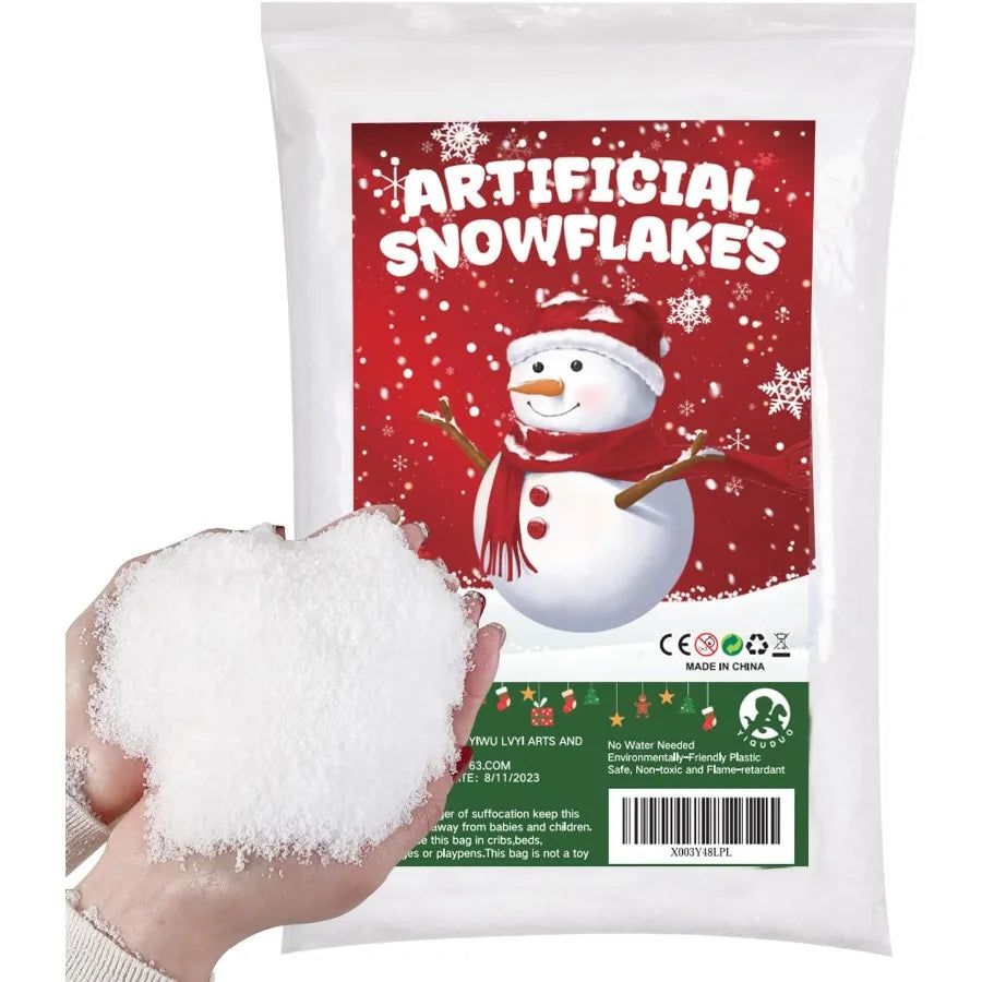 16 Oz Christmas Village Snow 450g Artificial Snow for Christmas Village Fake Snow Decoration for Winter Displays Dry Plastic Sn
