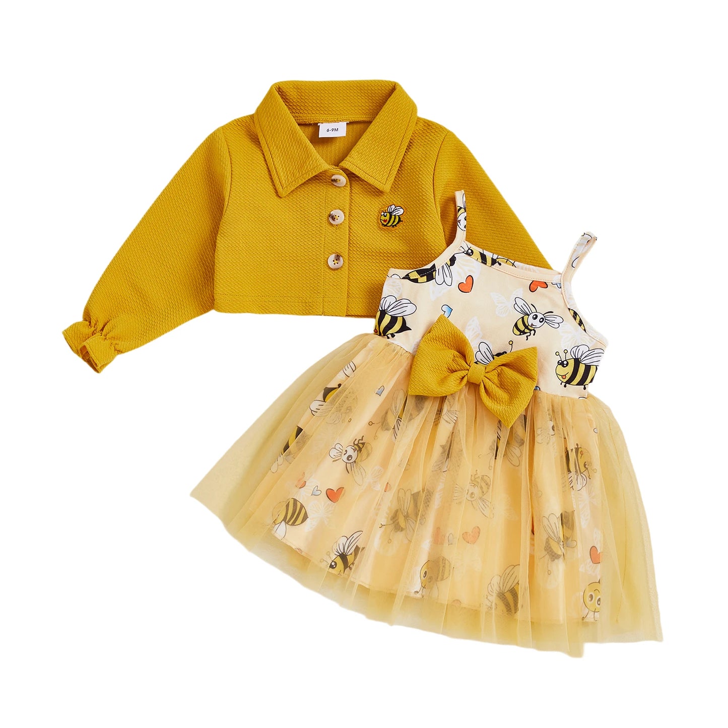 Cute Toddler Girl Winter Outfits Floral Print Hooded Coat Sleeveless Knit Sweater Dress with Pom Pom Detail