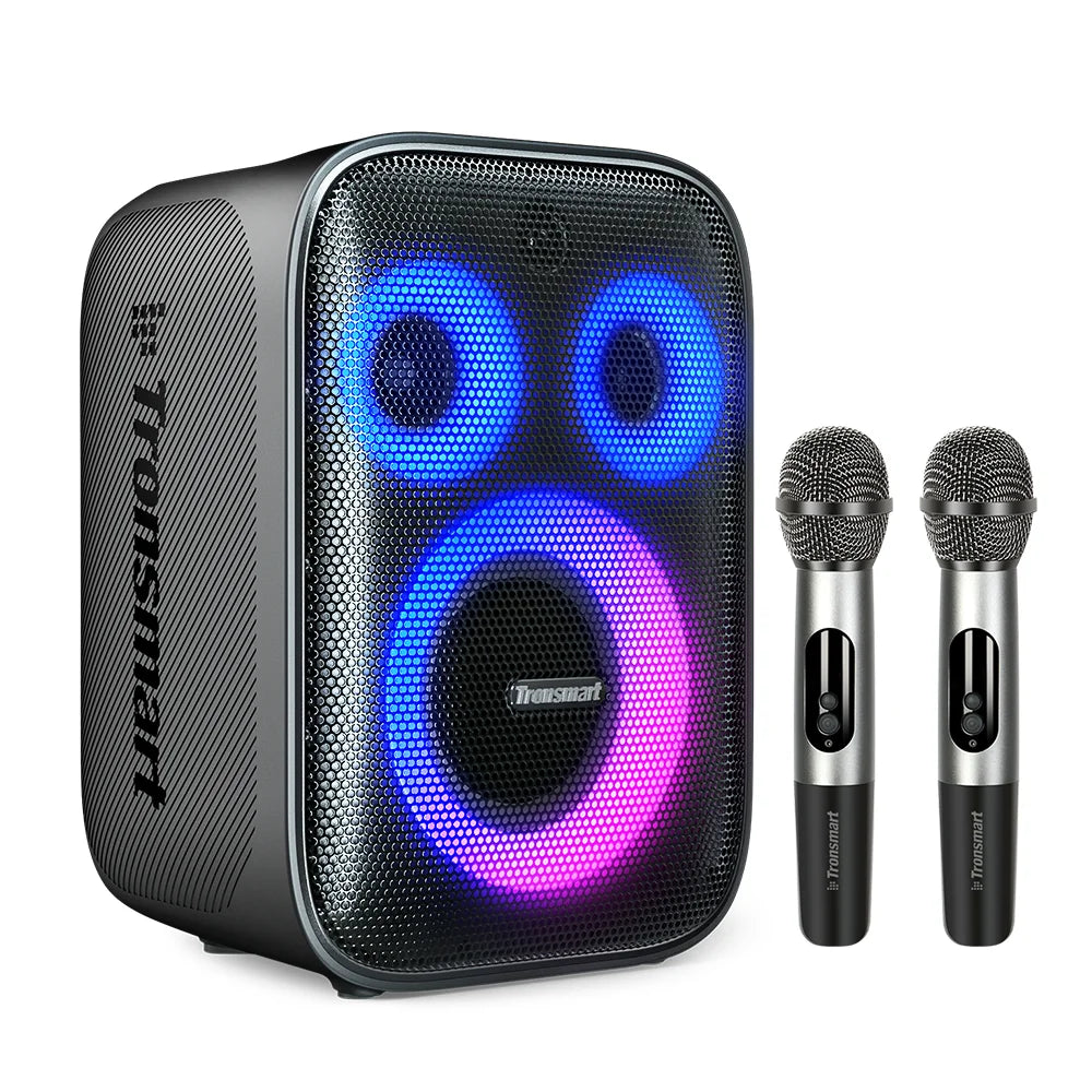 Tronsmart Halo 200 Bluetooth Speaker with Three Way Sound System 120W Built in Wired Microphone Guitar Input APP Control