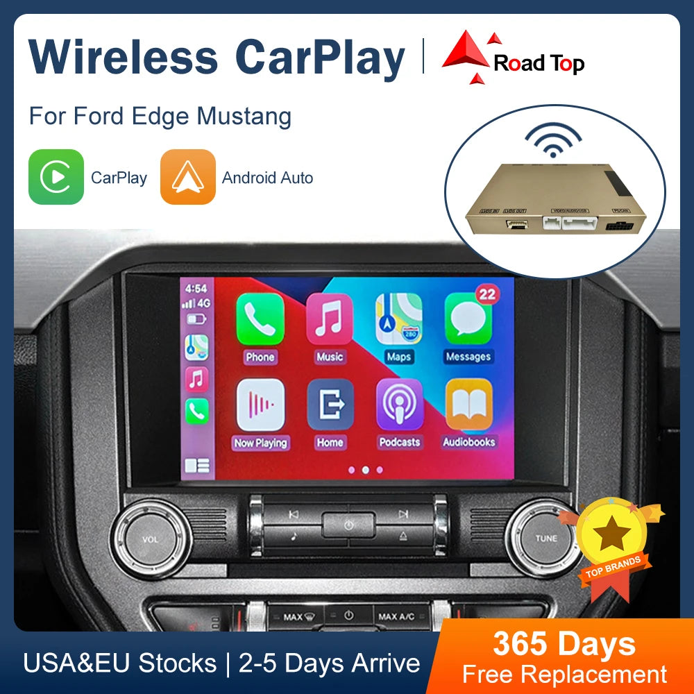 Wireless CarPlay Android Auto Interface for Ford Edge Mustang Sync 2 Mirror Link AirPlay Accessories