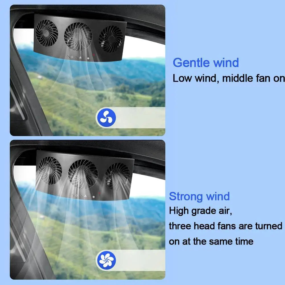 Auto Interior Radiator Three Head Car Cooling Fan USB Powered 5V Ventilation Fan 4000RPM Mini Auto Ventilator Summer Car Supplies