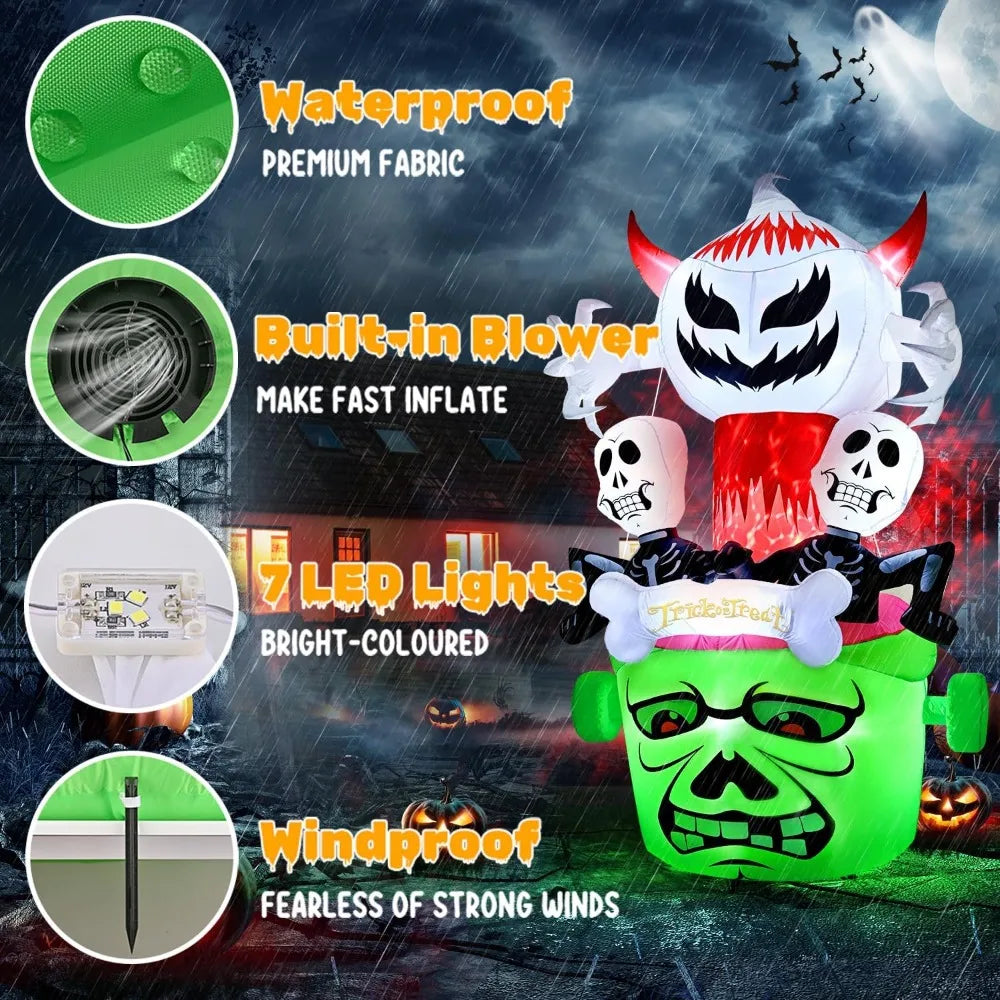 8 Feet Halloween Inflatables Outdoor Decorations for Unique Holiday Theme
