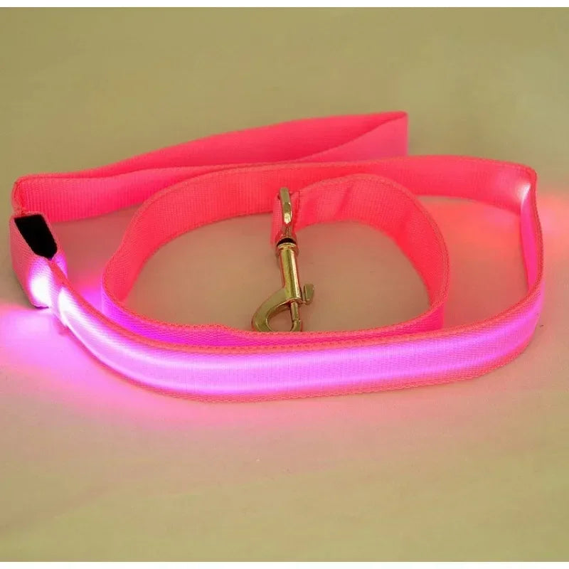 Flashing Leash Rope Harness Collar Electronic Glowing Dog Light LED Luminous Safety Accessories for Pets