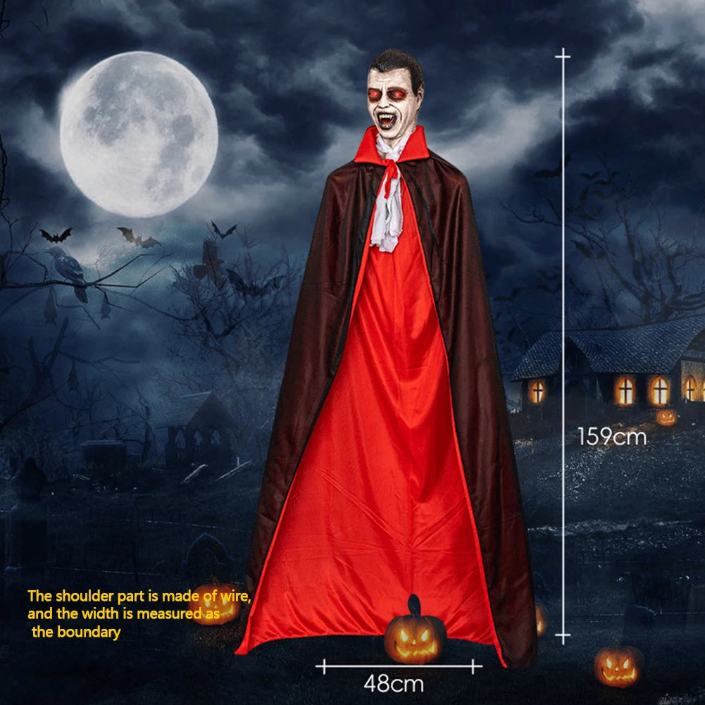 Halloween Horror Vampire Decoration with Voice Activated Glowing Eyes Scary Vampire for Haunted House
