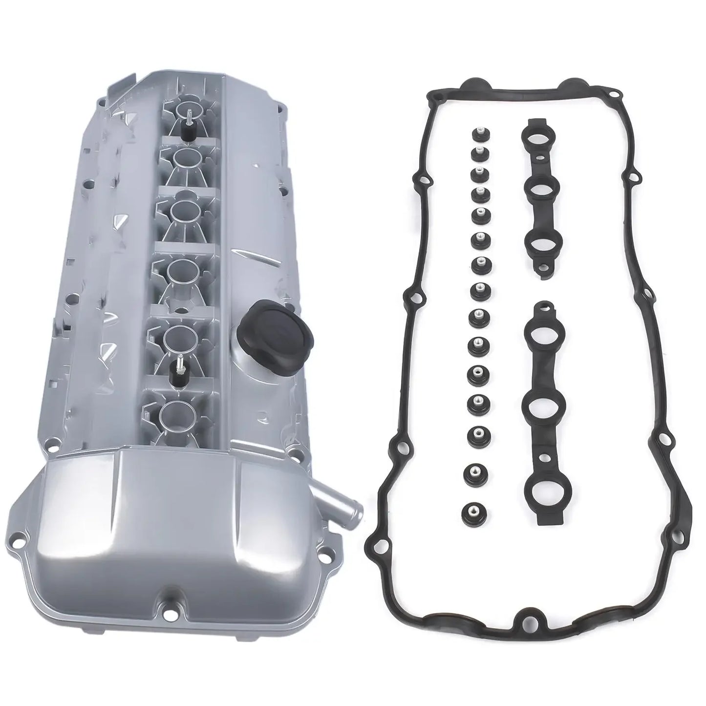 AP03 Aluminum Valve Cover Kit For BMW 325i 330Ci 525i E46 E39 E53 E60 E85 E61 X3 X5 Z4 OEM 11127512839
