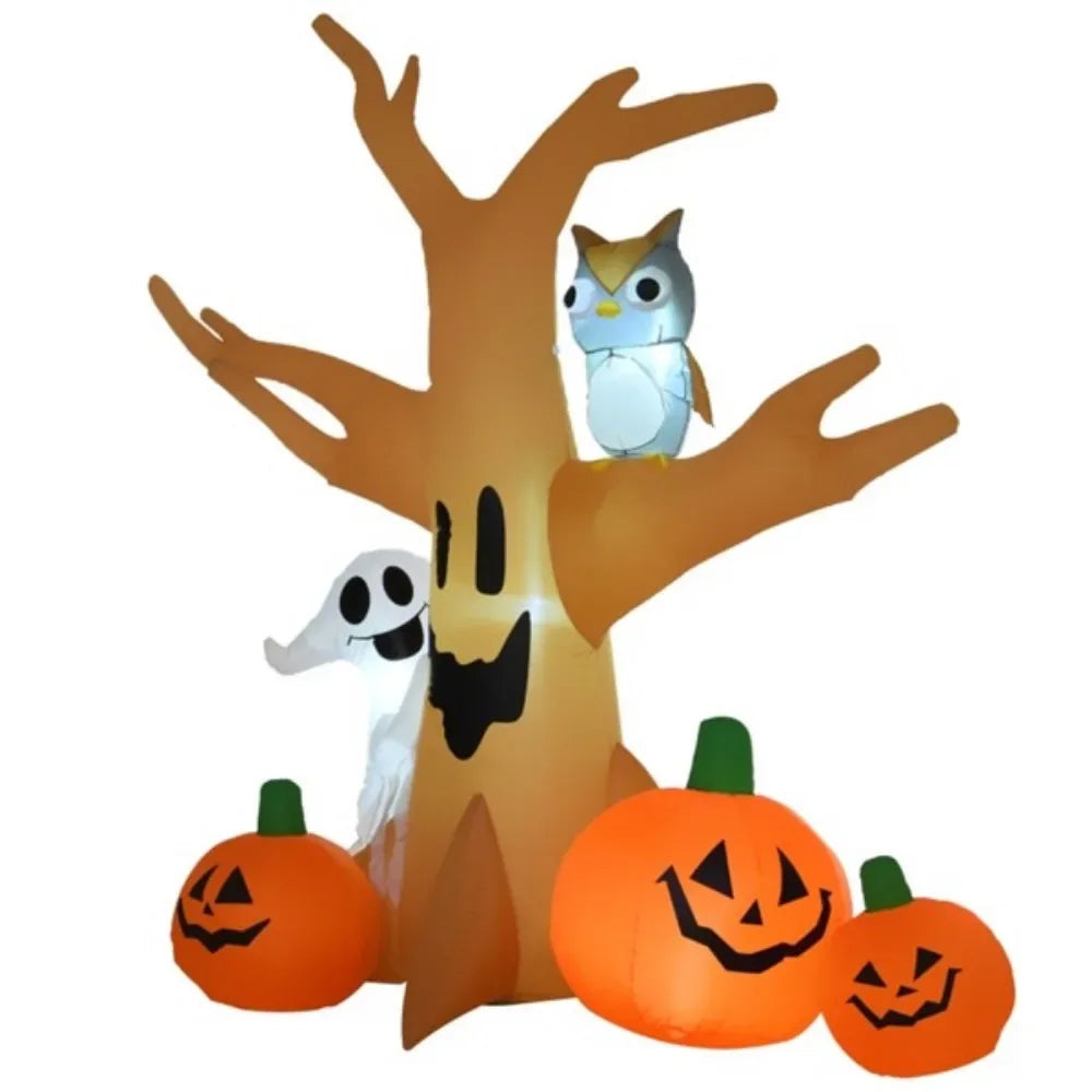 7.5 Ft Tall Inflatable Scary Ghost Tree Halloween Decoration
