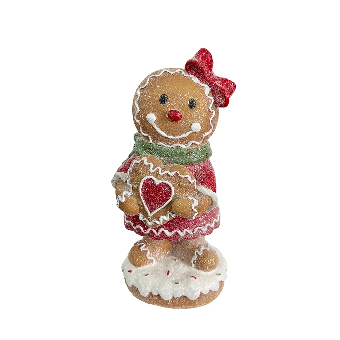 Festive Santa Claus Figurine Adorable Snowman Statue Tabletop Decoration for Rustic Cabin Christmas Party Home Décor