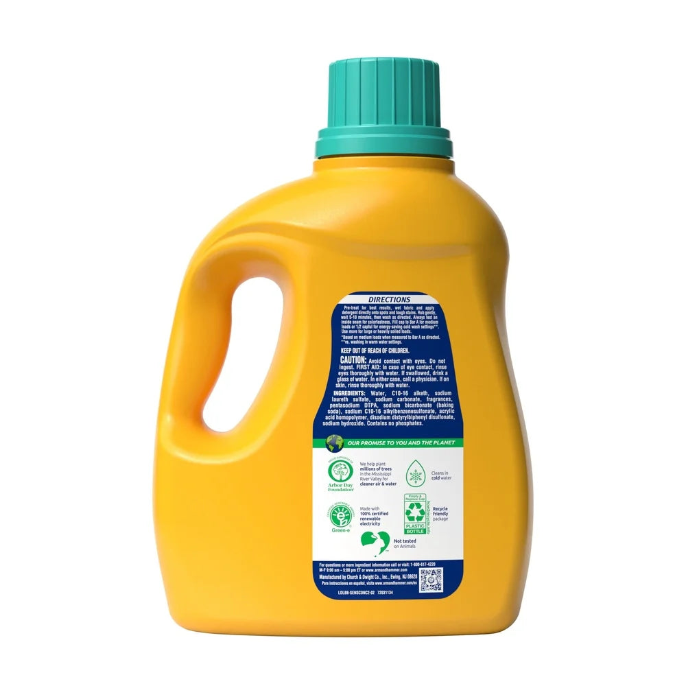 Sensitive Skin Liquid Laundry Detergent 105 Loads Hypoallergenic Fresh Scent Dye-Free HE Concentrated Stain Fighters