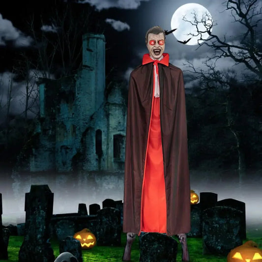 Voice Activated Eyes Glowing Vampire Halloween Prop Scary Vampire for Halloween Tree Home Party Outdoor Indoor Decor