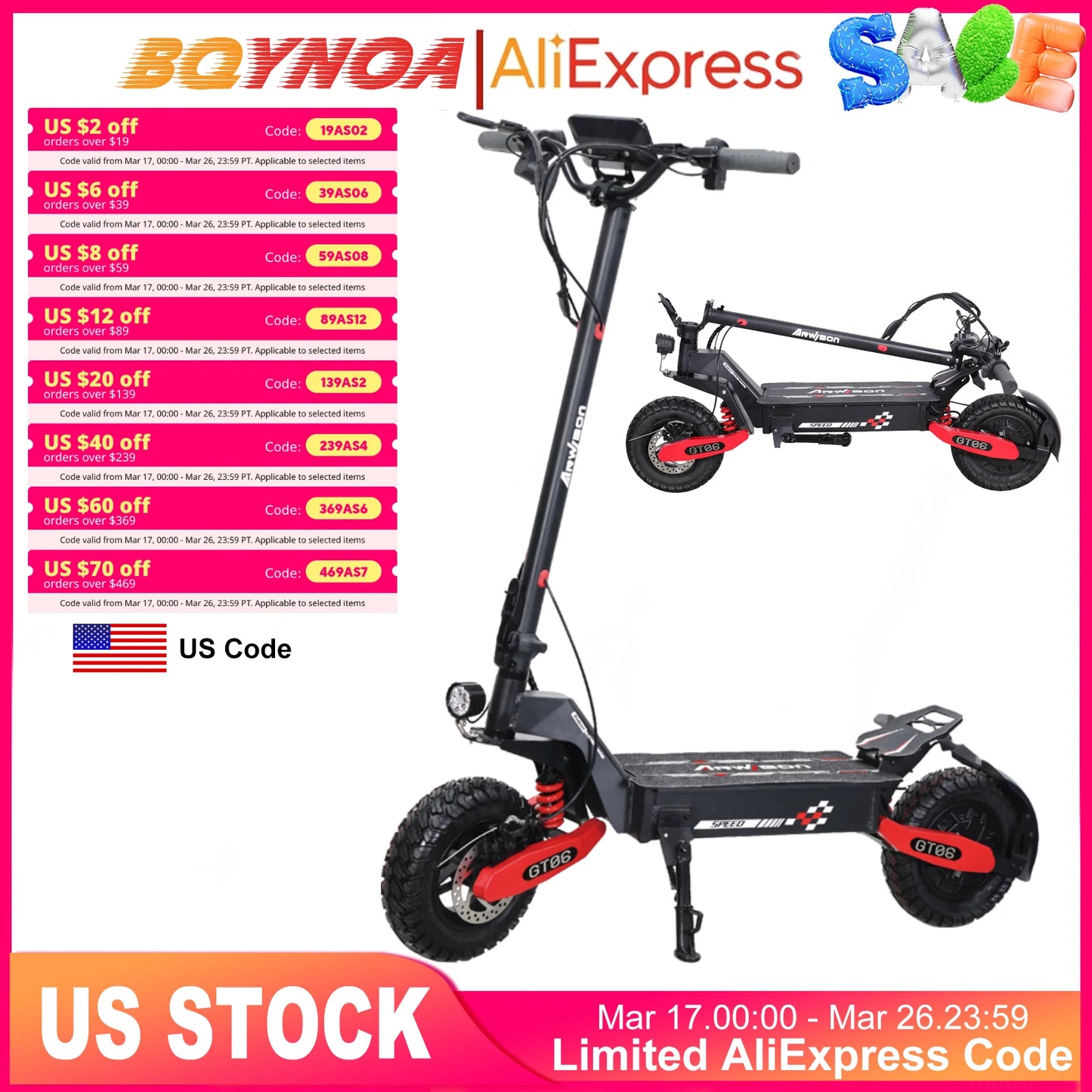 30MPH Electric Scooter,1200 Motor,20/40Miles Range EScooter With Spring Damping,Disc Brake,11'' Off-Road Tires Folding Scooter