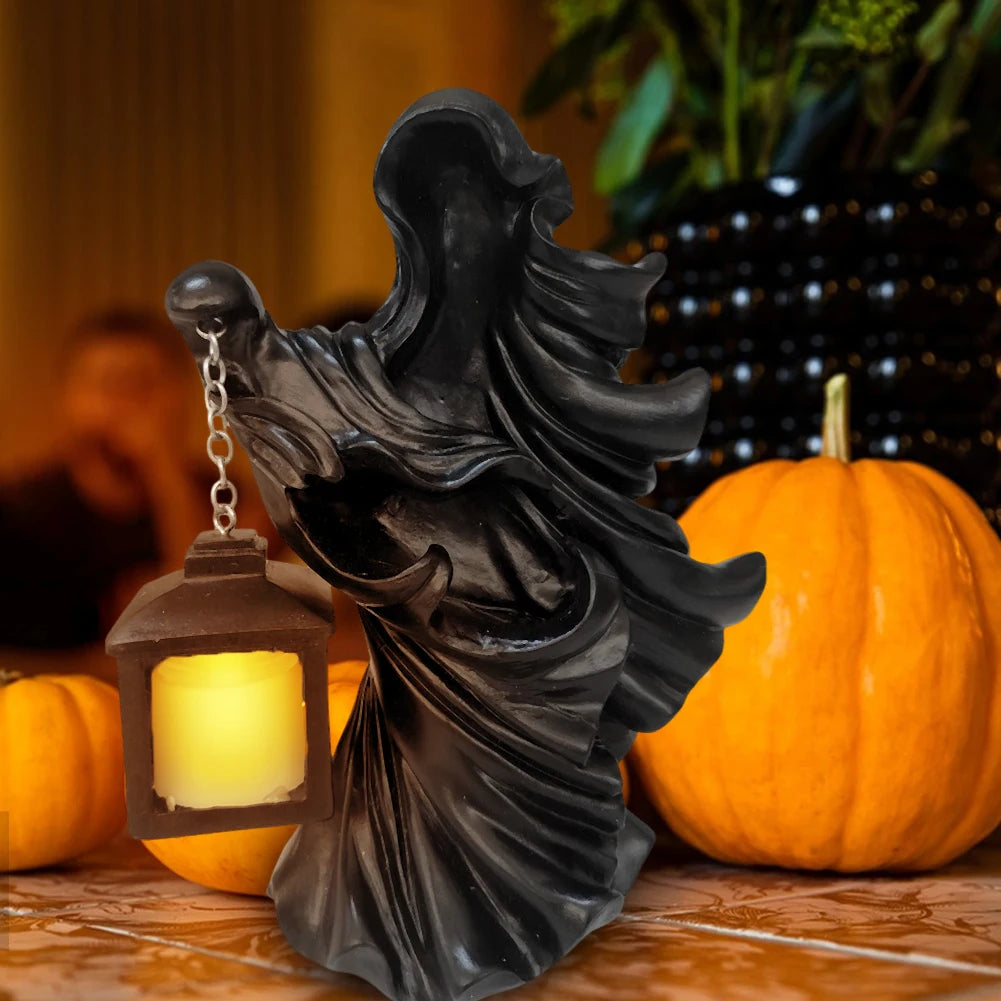 Hell Messenger Lantern Resin Decorative Night Light for Halloween Home Garden Decoration