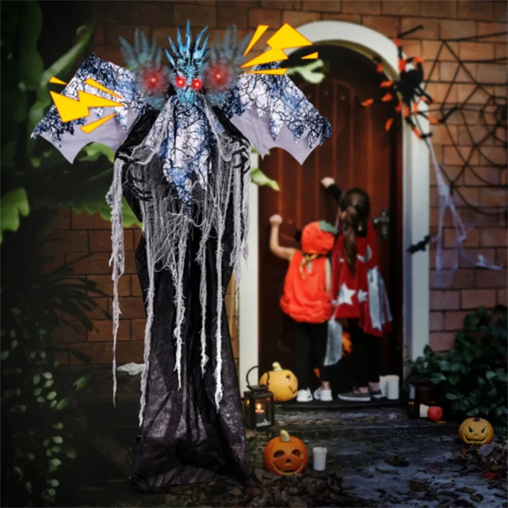 6 Feet Halloween Decorations with Poseable Wings and Arms