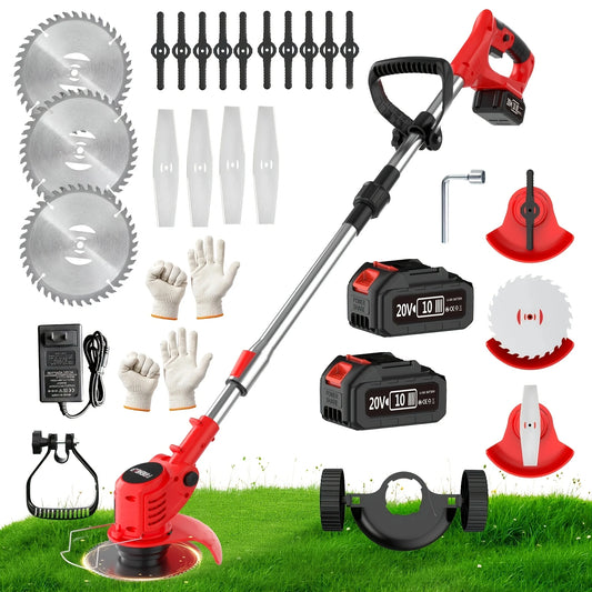 Firehelp Portable Cordless Electric Lawn Mower With Dual Batteries