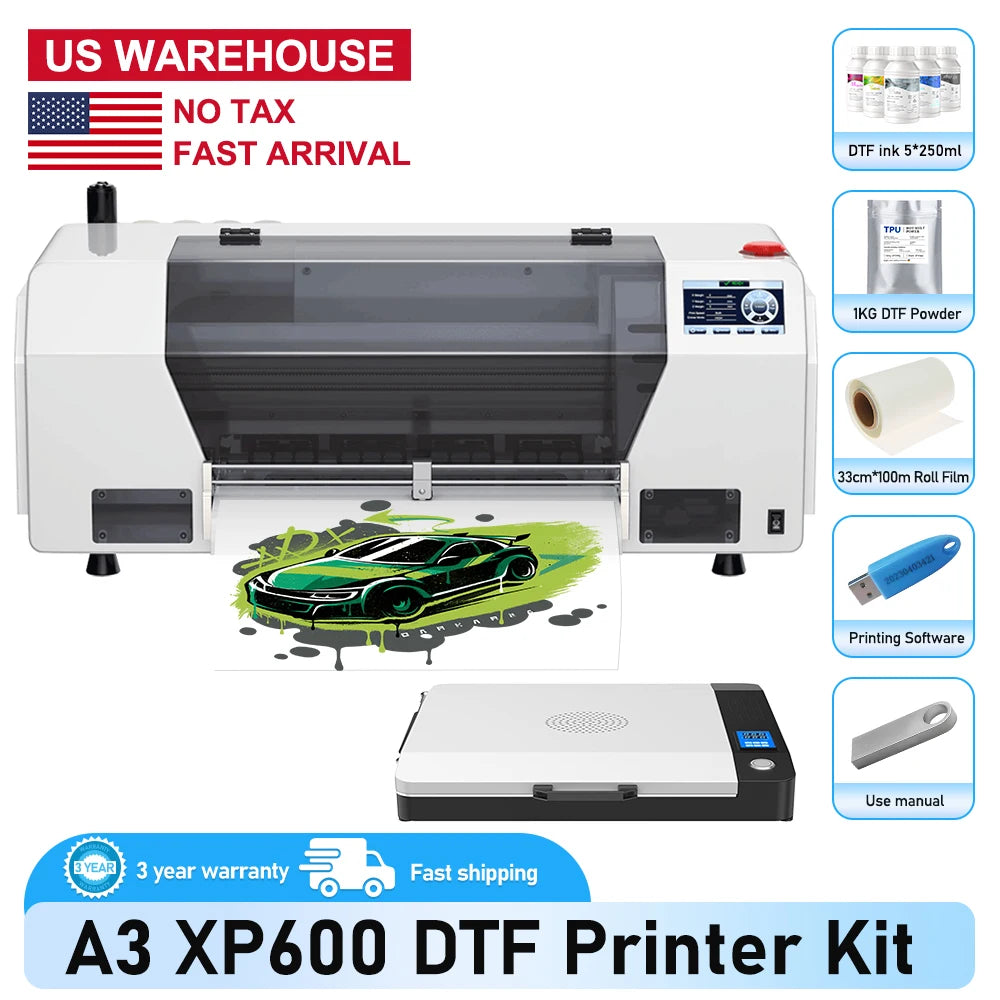 A3 UV DTF Printer XP600 A4 L805 DTF Printing Machine for T-Shirt Metal Wooden Direct Transfer Printing