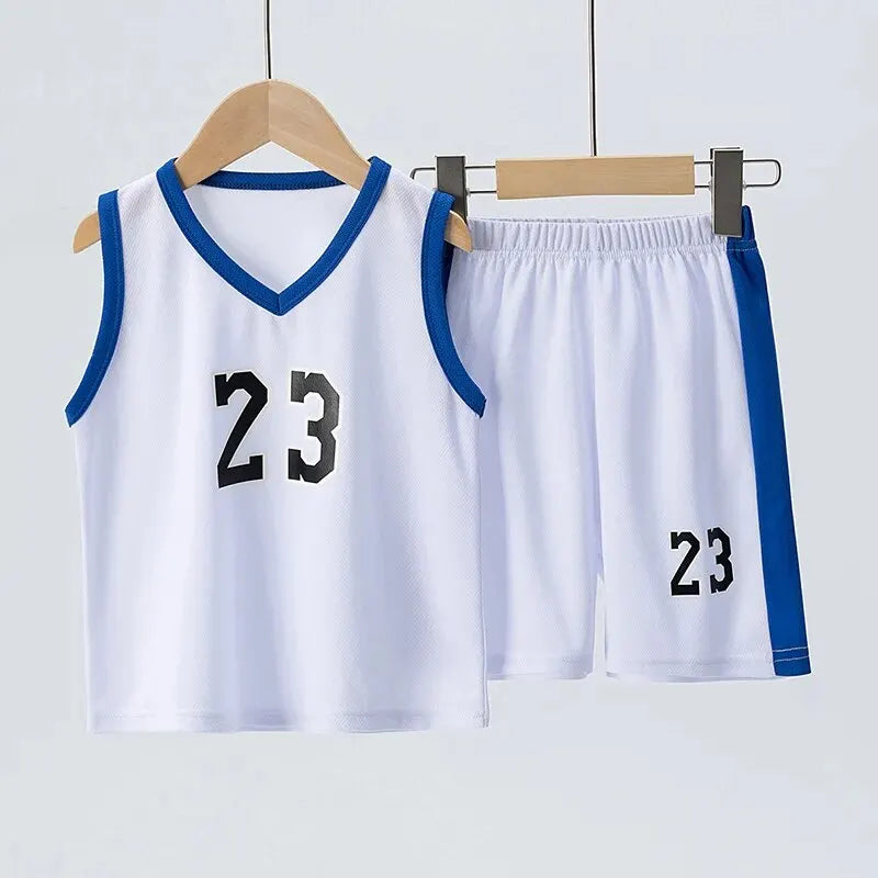 2/4 Pieces Of Summer Children's Quick-drying Sports Suit Boys Running Vest girls Casual Joker Shorts Breathable Short Sleeves