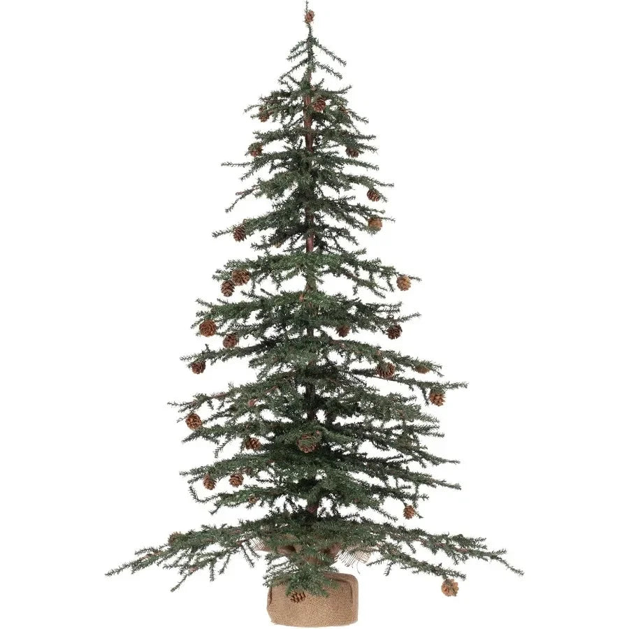 42 Caramel Pine Artificial Christmas Tree Unlit Featuring 1241 PVC Tips Pine Cone Accented Seasonal Indoor Home Decor with Deco