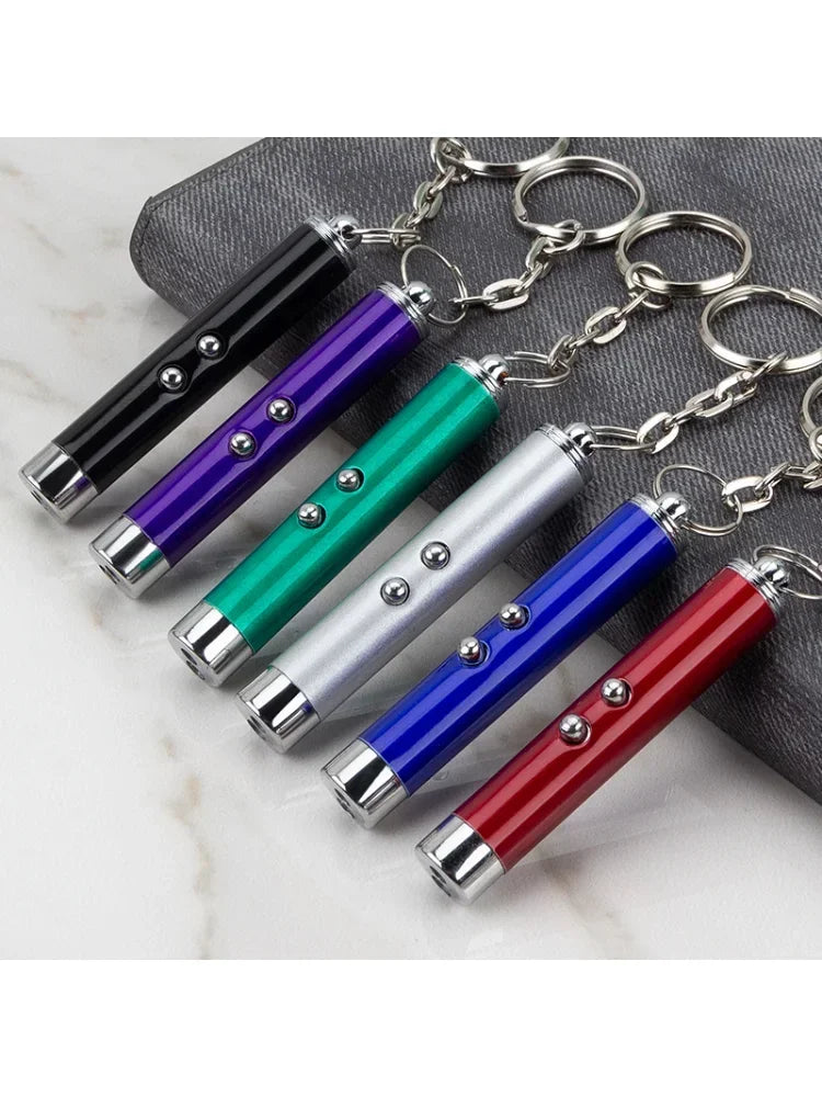 Light Torch LED Pointer Toy for Cats 2-In-1 Laser Chase Training Accessory Red Dog Fun