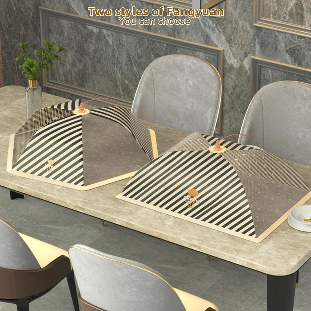 Portable Foldable Food Covers Umbrella Fine Mesh Breathable Anti Mosquito Meal Vegetable Fruit Cover Kitchen Gadget Accessories