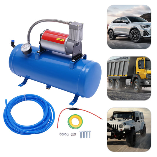 Van Train Truck Car Boat 6L Tank 100 PSI 12V DC Portable Air Compressor Tire Pump with Copper Core Motor