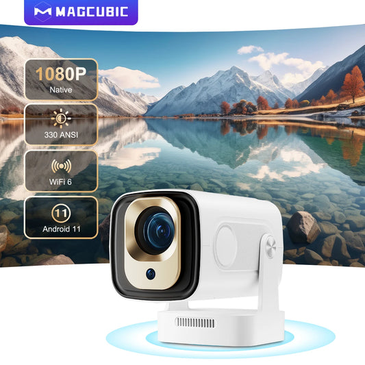 Magcubic HY310 Android 11 Projector 4K Native 1080P Auto Focus 330 ANSI Dual Wifi Bluetooth 5.4 Air Mouse Voice Home Outdoor Movie