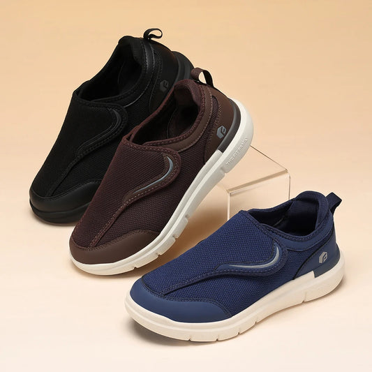 FitVille Men's Diabetic Shoes Extra Wide for Elder Orthopedics Feet Swollen Adjustable Walking Shoe Elderly Foot Pain Relief