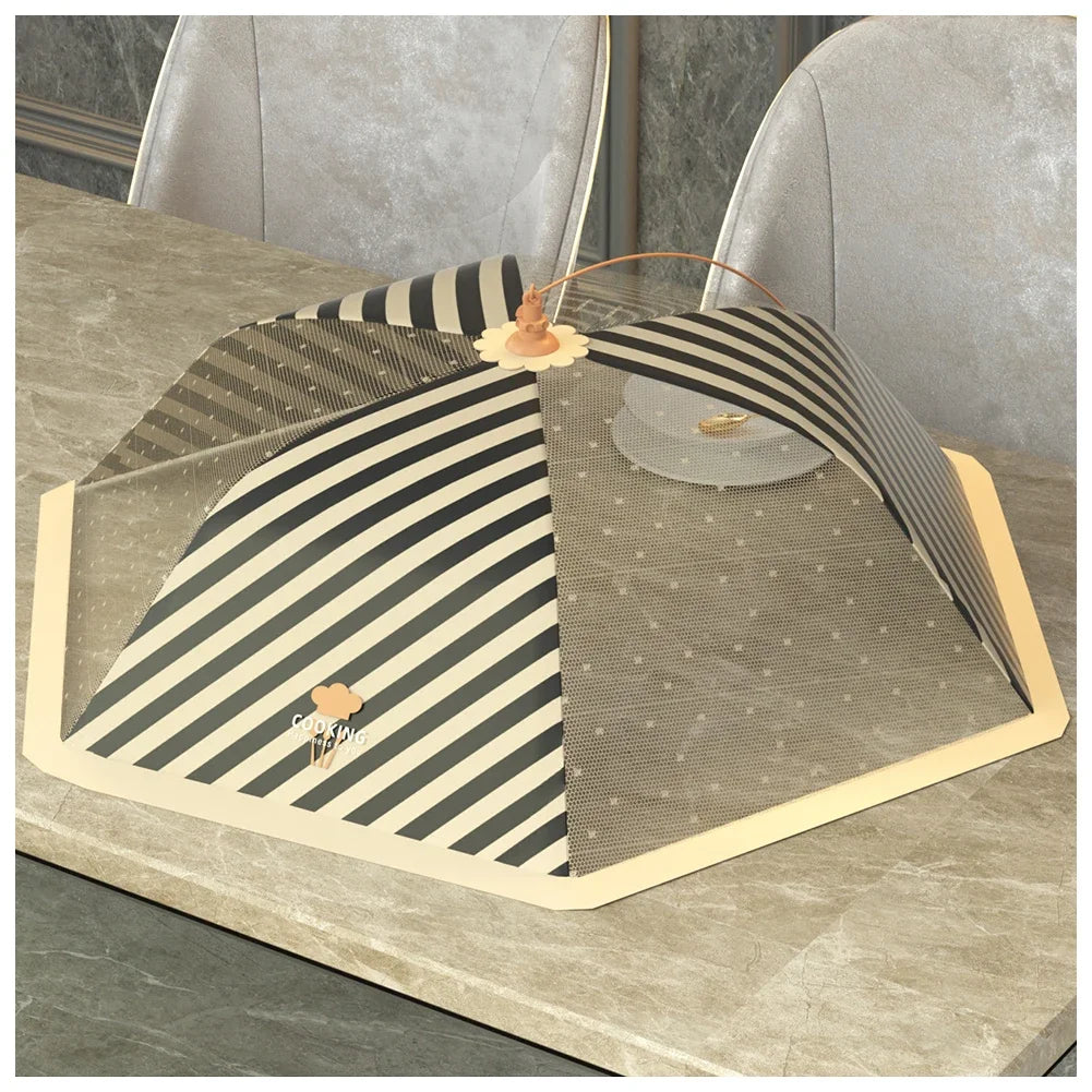 Portable Foldable Food Covers Umbrella Fine Mesh Breathable Anti Mosquito Meal Vegetable Fruit Cover Kitchen Gadget Accessories