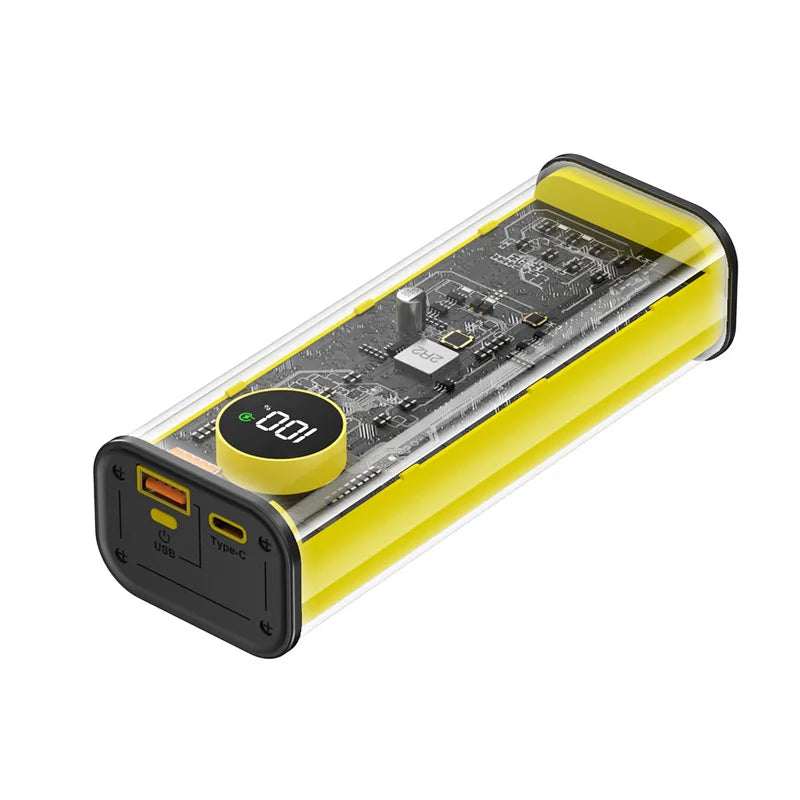 22.5W Transparent Power Bank 20000mAh Quick Charger PD20W Fast Charge Spare Battery Portable for Xiaomi iPhone Samsung Laptop