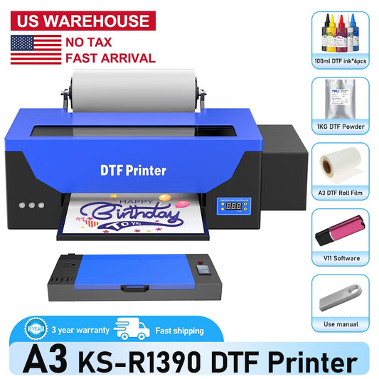 A3 UV DTF Printer XP600 A4 L805 DTF Printing Machine for T-Shirt Metal Wooden Direct Transfer Printing