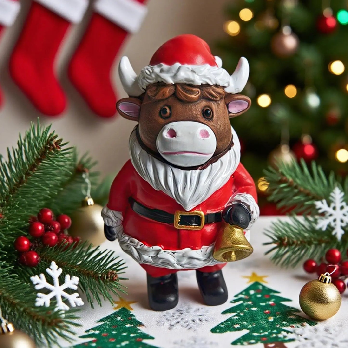 Highland Cow Figurines Highland Cow Figurines Home Decor Christmas Rustic Cute Ornament For Dorm Farmhouse Bathroom Classroom