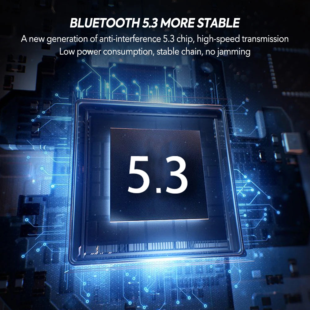 Mpow Q63 Bluetooth 5.3 Wireless Earbuds with Mic IPX7 Waterproof 200 Hours Earphones with Hooks for Sports Running Workout Gym