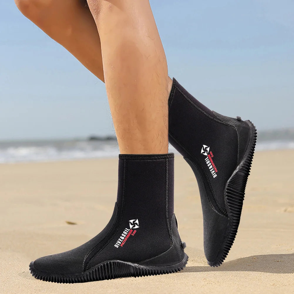 Neoprene Diving Boots Wetsuit Boots Lightweight 5mm Surfing Snorkeling Diving Boots for Diving Snorkeling Surfing
