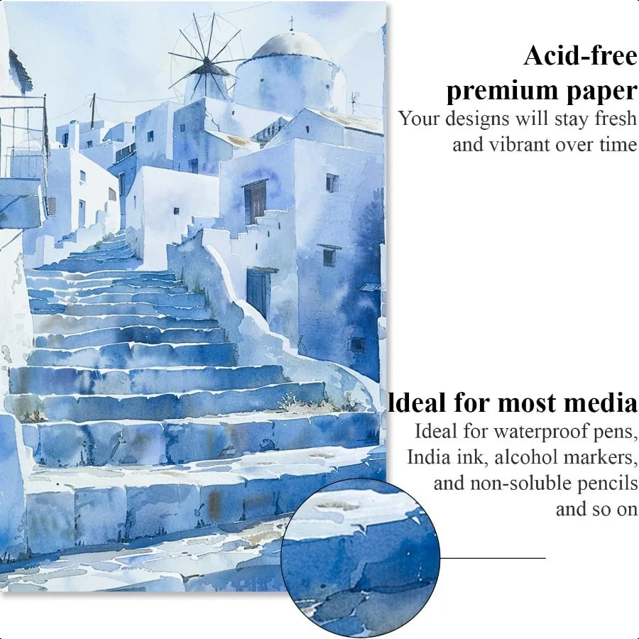 9x12 Watercolor Sketchbook 32 Sheets Watercolor Notebook 140 lb 300 GSM Watercolor Paper Sketchbook Pack of 1 Cold Pr Watercolo