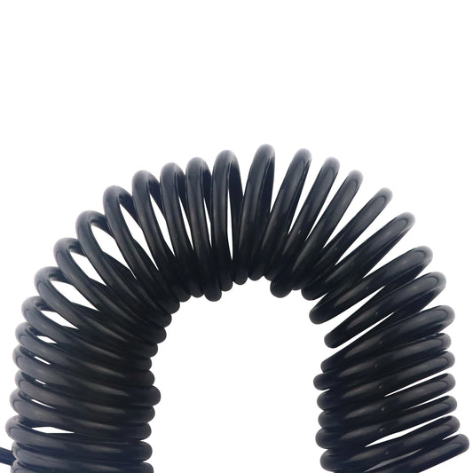 1 Piece Polyurethane Recoil Air Hose With Bend Restrictors 1/4 Inch ID X 30 Feet