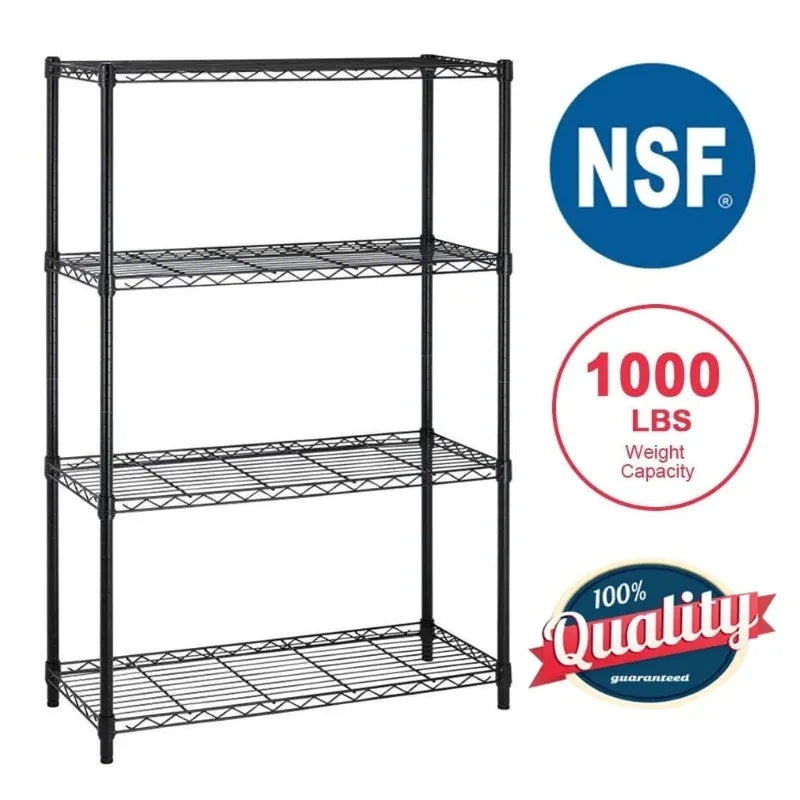 Heavy Duty Metal Storage Shelves Adjustable Height NSF Line Shelves for Kitchen Home Office Organization