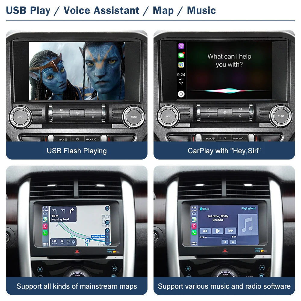 Wireless CarPlay Android Auto Interface for Ford Edge Mustang Sync 2 Mirror Link AirPlay Accessories