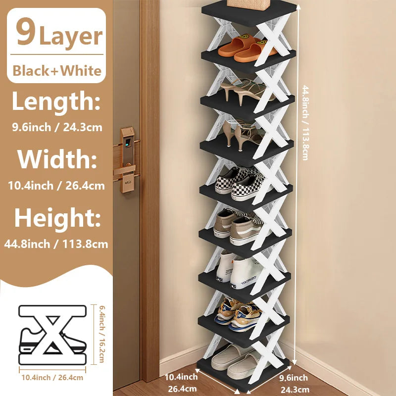 Detachable Shoe Racks Space Saving Stackable Plastic Shoe Shelf Multi Layer Assembled Shoe Rack Organizer