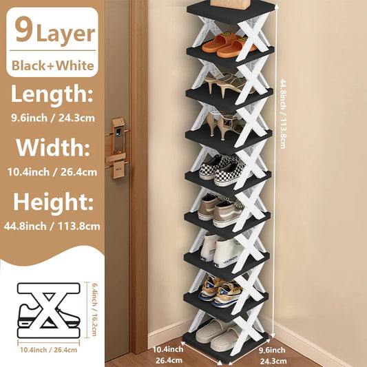 Detachable Shoe Racks Space Saving Stackable Plastic Shoe Shelf Multi Layer Assembled Shoe Rack Organizer