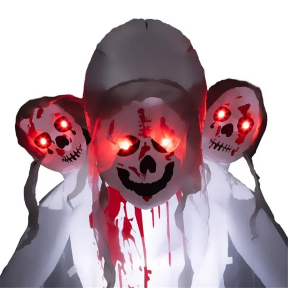 Scary 8.9ft Three Headed Ghost Halloween Decoration Great Design for Halloween