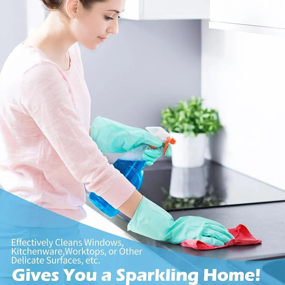 50 Pcs Microfiber Cleaning Cloths Absorbent Soft Scratch Free Rags Home Auto Glass Kitchen Multi Surface Cleaning