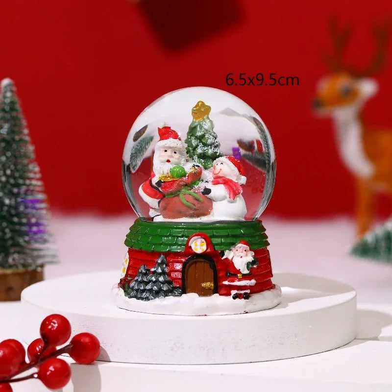 Christmas Gift for Girlfriend Musical Snow Globe with Snow Decorative Crystal Ball for Xmas Christmas Eve Birthday Valentine Day
