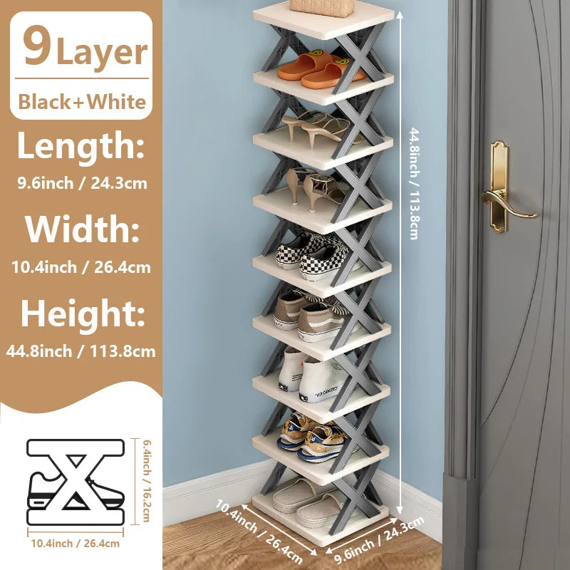 Detachable Shoe Racks Space Saving Stackable Plastic Shoe Shelf Multi Layer Assembled Shoe Rack Organizer