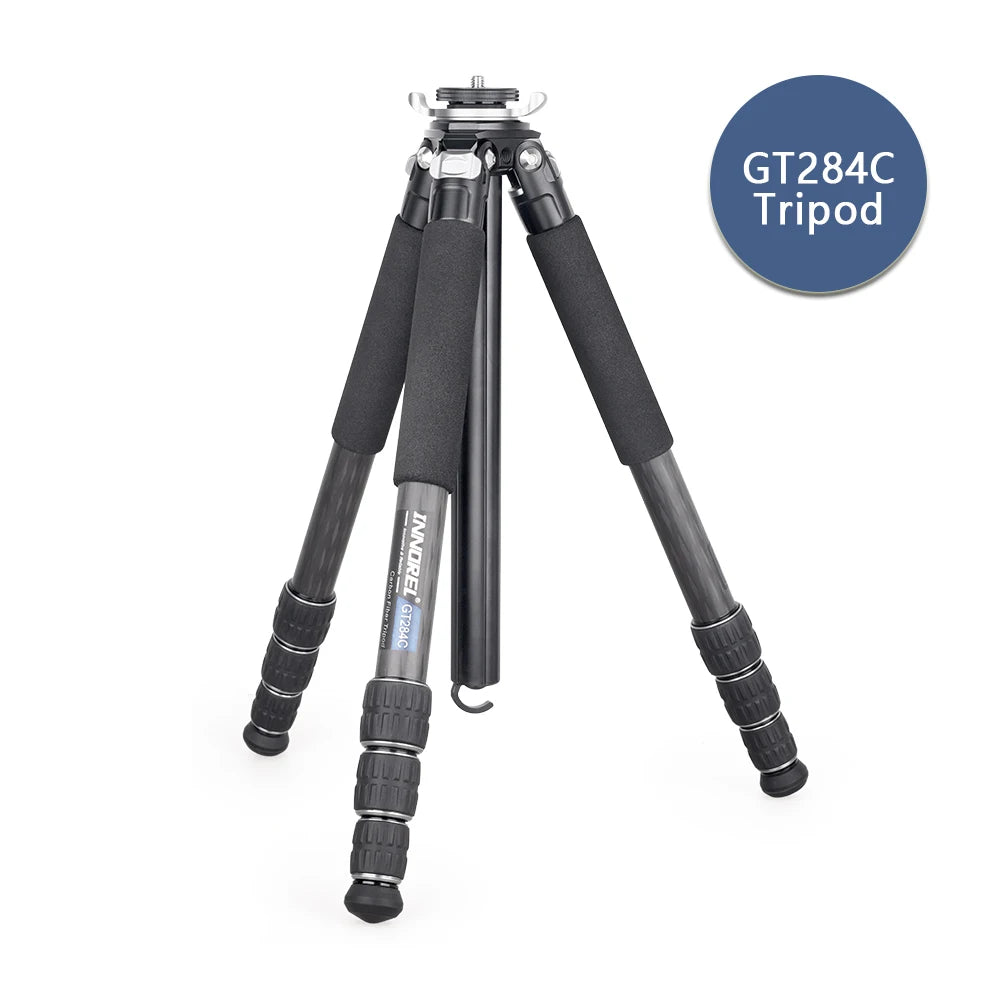 Innocrel GT284C GT324C Professional Carbon Fiber Tripod with Special Shaped Center Column for DSLR Low Gravity Center Ballhead