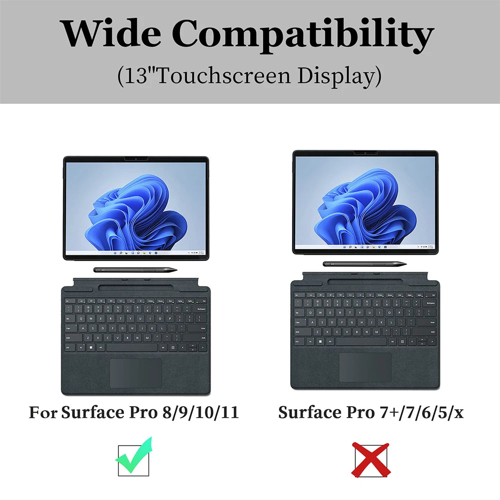 Protection Shell Cover For Microsoft Surface Pro 11 10 9 8 13 Inch Shockproof Laptop Case Compatible With Type Cover Keyboard