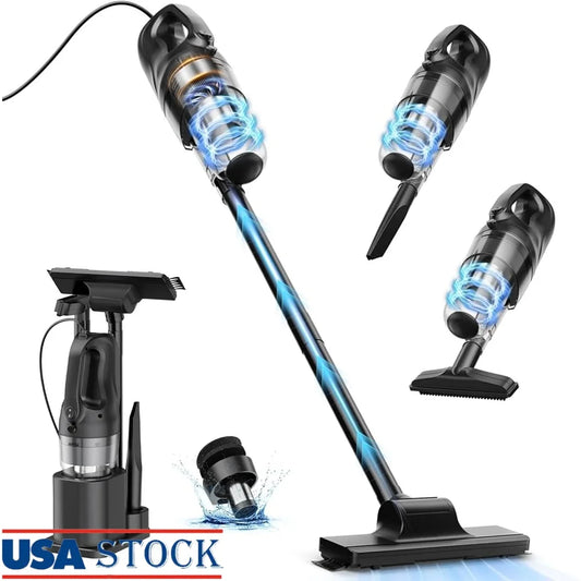 Corded Vacuum Cleaner 20Kpa Strong Suction Ultra Lightweight Stick Vacuum Pet Hair 3 in 1 Handheld Floor Brush Accessory